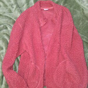 wonder nation XL burnt orange teddy zip up